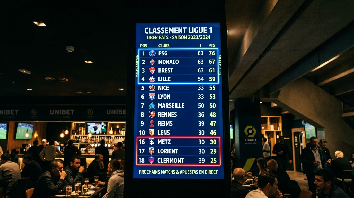 Estado actual de la Ligue 1 2025-26 con clasificación y mercados de apuestas abiertos