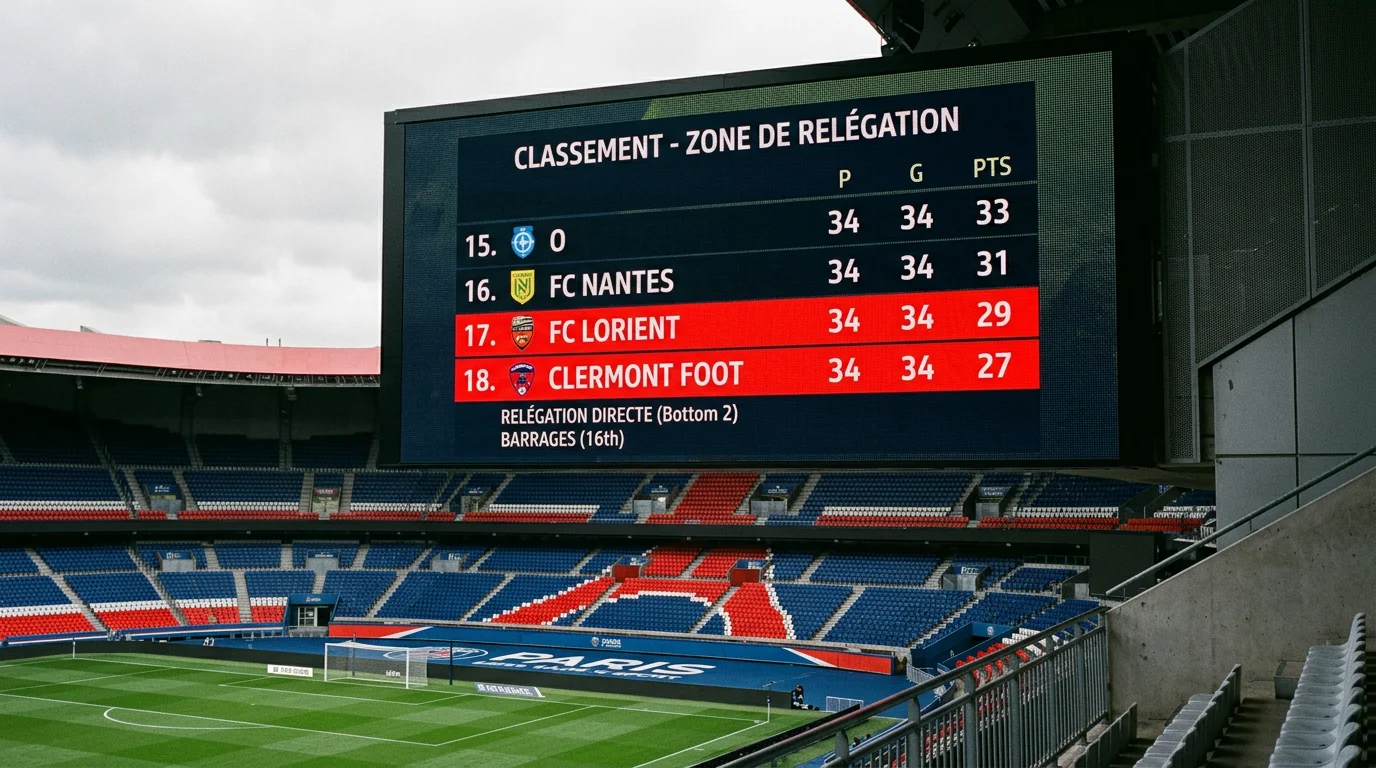 Cuotas y análisis de equipos candidatos al descenso en la Ligue 1